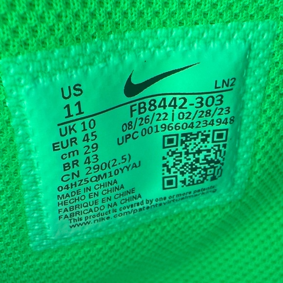 Nike Alpha Menace Pro 3 Razor Sharp Football Cleats Green FB8442-303 Men's Sz 11 - Picture 3 of 11